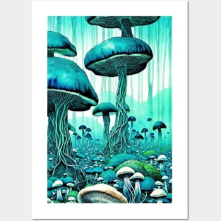 Mushroom Forest Posters and Art